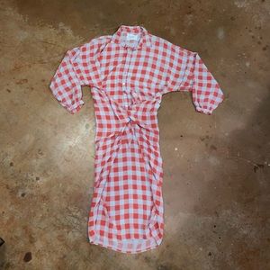 Acacia Monty Dress is Red Check - S